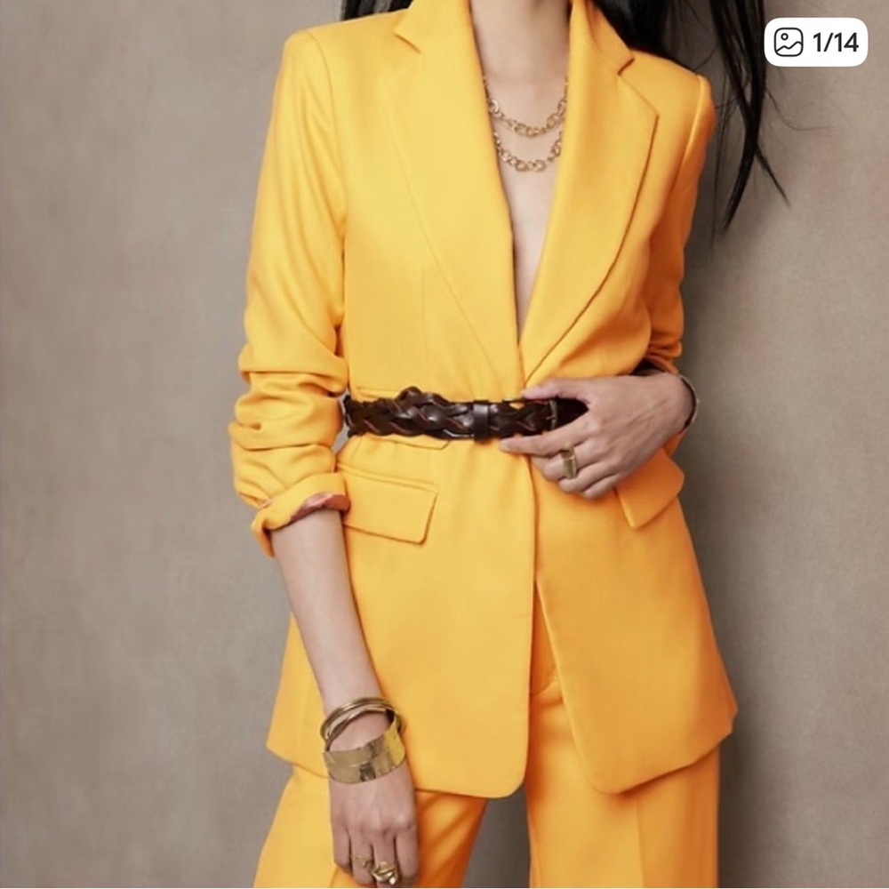 Banana Republic Bright Yellow Tailored Blazer